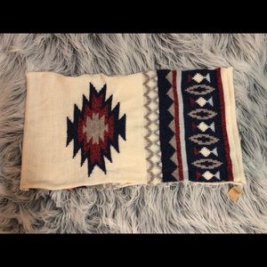 Infinity Scarf - Cream color with print